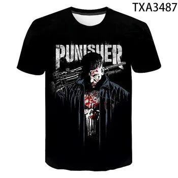 Moda de vara Punisher Craniu Tricou Barbati 3d Imprimate T-Shirt pentru Bărbați Și Femei Top Casual, O-Gat Maneci Scurte Cool Haine Copii