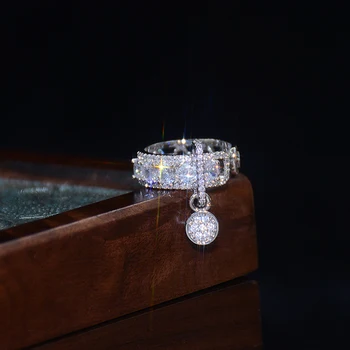 Moda Femei Inele Zircon Bărbați Stele Inel Deschis Tendință Inel Cadou De Anul Nou De Bijuterii Argint, Placare Cu Diamant Design Rafinat Simț
