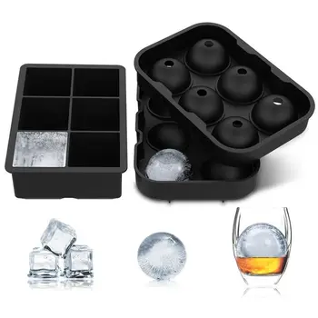 Noi De Mari Dimensiuni 6 Gheață Din Silicon Mucegai Creativ Ice Maker Tăvi Pentru Cuburi De Whisky Cu Gheață Mingea Piața Tava De Silicon Matrite Pentru Petrecerea De Bar