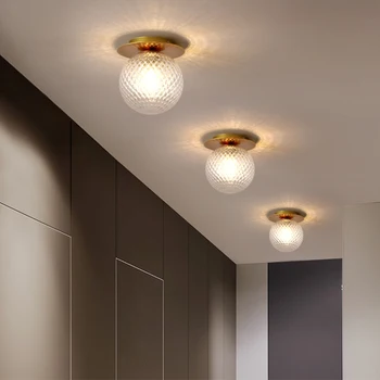 Nordic lămpi de Perete de moda minge de Sticlă decor camera de zi dormitor noptieră lampa cu LED-uri moderne de Perete de lumină Loft Epocă Culoar pla