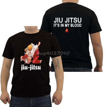 Noua Moda Barbati Camasi de Vara Cool Tricouri Topuri de Imprimare T-Shirt Jiu Jitsu Brazilian Marțiale Arter Ju-Jitsu este În Sângele Meu T-shirt