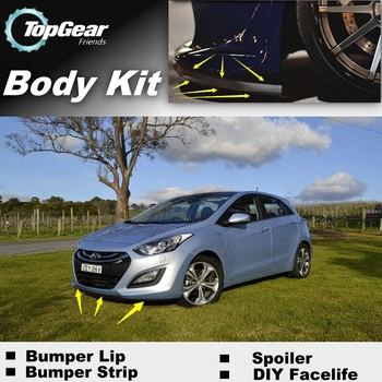 Pentru Hyundai i30 / Elantra GT Spoiler Lip / Spoiler Fata Deflector Pentru TopGear Prieteni Tuning Auto Vizualiza / Body Kit / Benzi Fusta