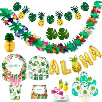 Petrecere Hawaiian Decoratiuni De Vară, Tropical, Articole Party Banner Balon Flamingo Tema Ziua Decor Nunta, Accesorii De Petrecere