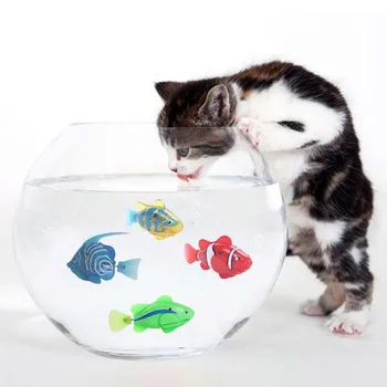 Pisică Jucărie Interactiv Pește Electric cu Lumina LED-uri pentru Interior Juca Robot care Înoată Pești Jucării pentru Pisici, Jucării pentru animale de Companie Pisica Accesorii