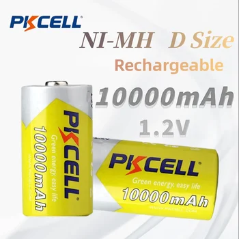 PKCELL 1.2 V D Dimensiune 10000mAh Baterie Reîncărcabilă D Ni-MH Baterii Reincarcabile