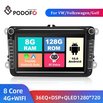 Podofo Auto Multimedia player Android 10 GPS 2 Din Masina Autoradio Radio Pentru VW/Volkswagen/Golf/Polo/Passat/b7/b6/SEAT/leon/Skoda
