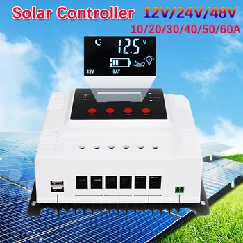 PWM Controler de Încărcare Solar 10A/20A/30A/40A/50A/60A Aplicație în timp Real de Monitorizare a Datelor de Afișare cu LED 12V/24V/48V Controler Solar Wifi