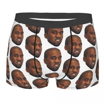 Sexy Amuzant Kanye West Meme Boxeri Pantaloni Scurți, Chiloți De Sex Masculin Întinde Rapper Și Producător De Muzică Boxeri Lenjerie