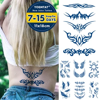 Sucul De Durată Ink Tatuaje Body Art Impermeabil Tatuaj Temporar Autocolant Sexy Talie Totem Tatuaj Braț Fals Aripi De Fluture Tatuaj