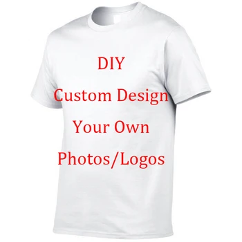 T-Shirt-uri DIY Design Personalizat Propriile Fotografii Logo-uri de Imprimare Streetwear Bărbați Femei din Bumbac de Culoare Solidă Supradimensionat Tricou Tricouri Topuri