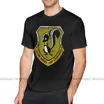 U2 T Shirt Lockheed Martin Skunk Works Vintage Logo T-Shirt Cu Maneci 100% Bumbac Tricou Amuzant Streetwear Tricou