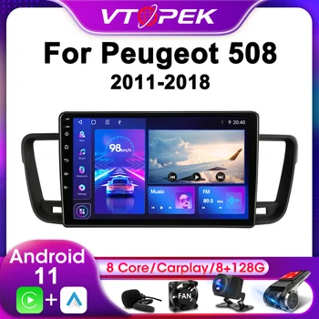 Vtopek 2Din Pentru Peugeot 508 2011-2018 4G Android Auto 11 Radio Stereo Multimedia Player Video de Navigare GPS Unitate Cap Carplay